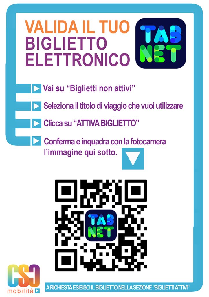 Validazione del biglietto TabNet.